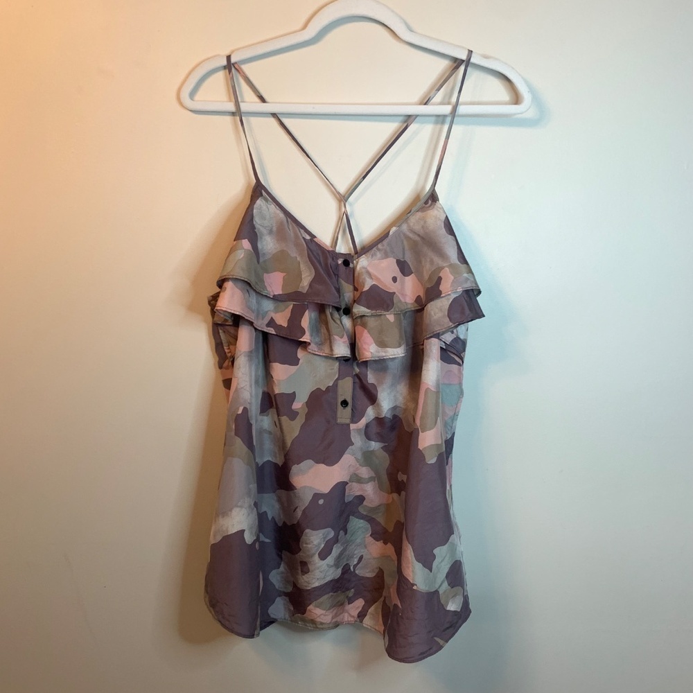 Banana Republic Sleeveless Ruffle Silk Top XL - Picture 8 of 8